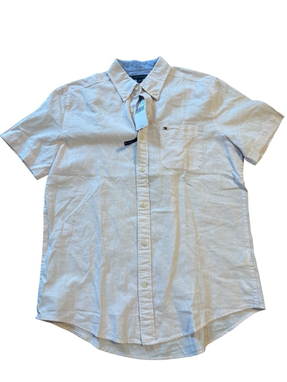 Tommy Hilfiger Light Blue Short Sleeve Button-Down Shirt